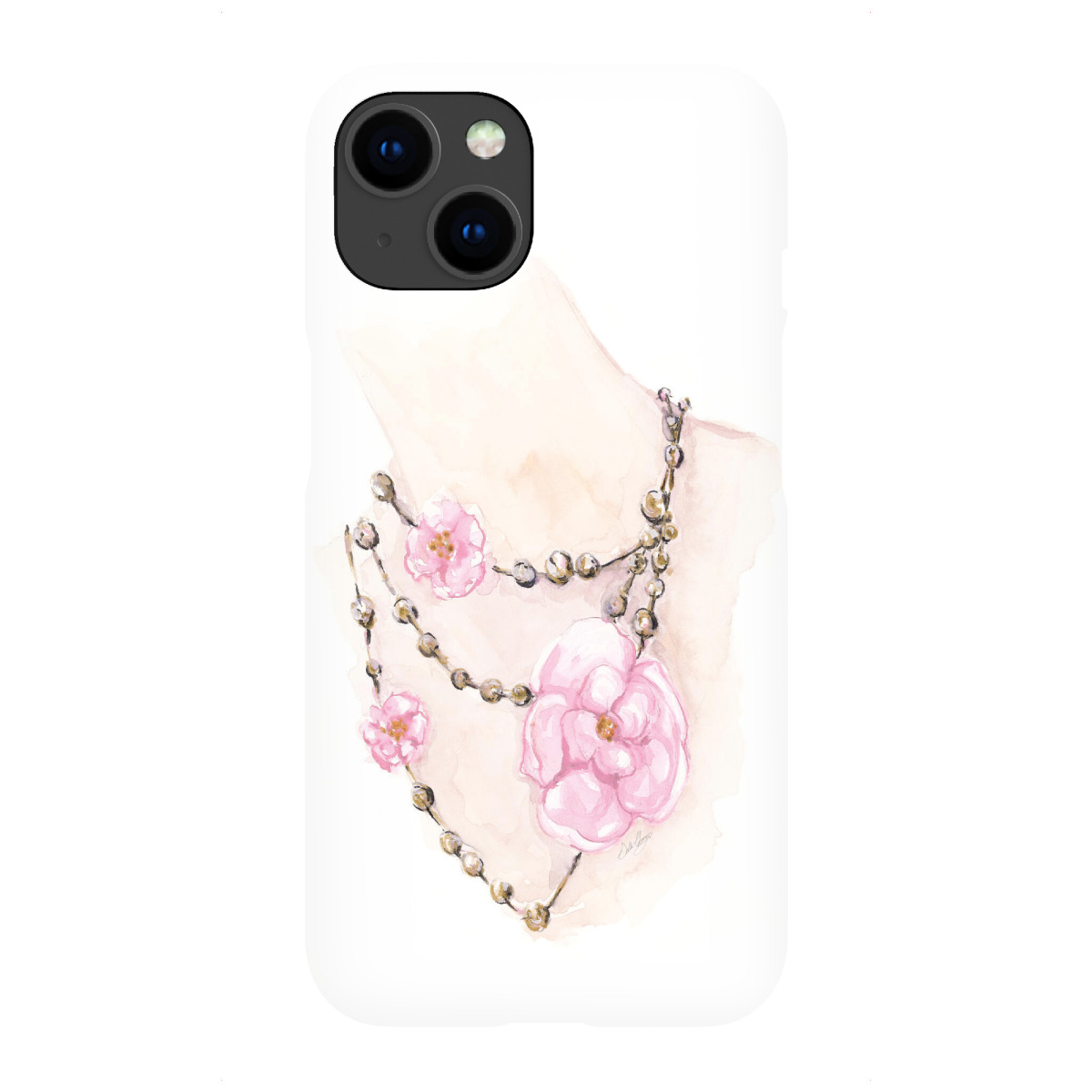 iPhone "Perlen-Blumenhalskette" Premium-Case Handyhülle artboxONE