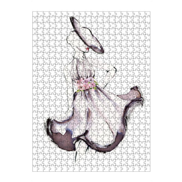 artboxONE Puzzle "Schlage eine Pose I" artboxONE - Floral,Menschen,Fashion - Hut,Kleid,Frau - Bild hut