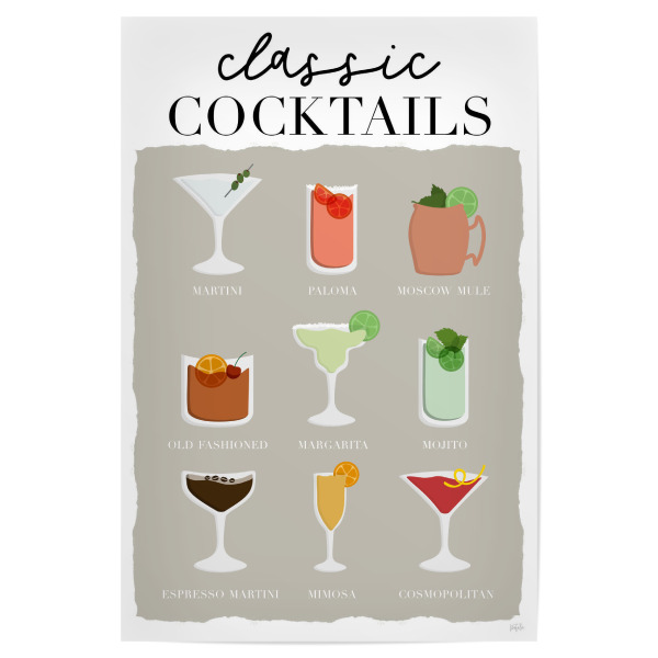 Poster 30x20 cm "Klassische Cocktails" artboxONE - Essen & Trinken / Alkohol