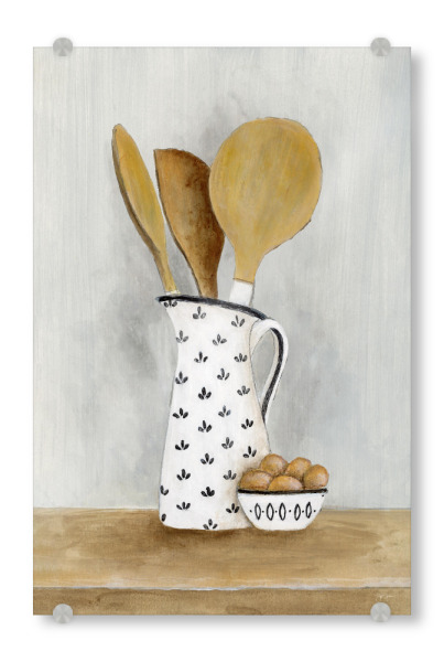 Acrylglasbild "Cottage-Küche I" artboxONE - Essen & Trinken,Essen & Trinken / Obst & Gemüse - Löffel,Holzlöffel,Küche