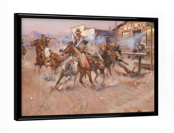 Poster mit schwarzem Rahmen "Rauch von Charles Marion Russell" artboxONE - Reise,Menschen,Für Papa,Männer