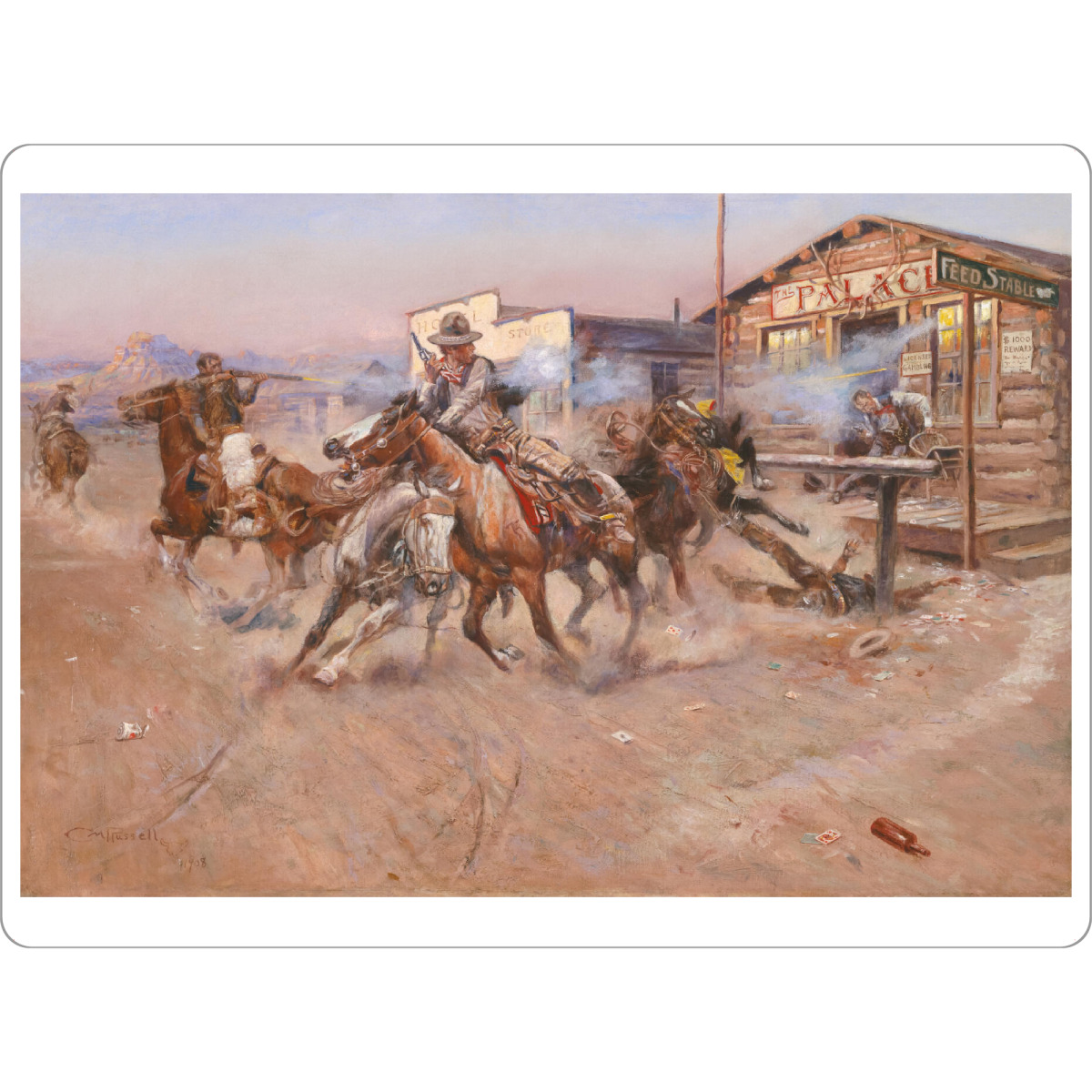 Tischset "Rauch von Charles Marion Russell" artboxONE - Reise,Menschen,Für Papa,Männer