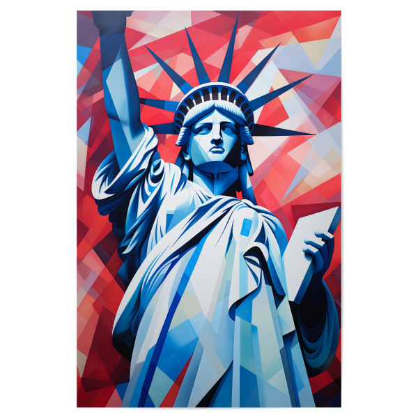 Poster 30x20 cm "Gemälde der Freiheitsstatue" artboxONE - Städte / New York,Abstrakt,Architektur
