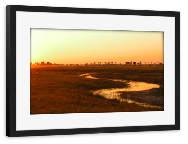 Poster mit Rahmen schwarz "The African Sunset" artboxONE - Natur,Reise,Reise / Afrika,Reise / Länder