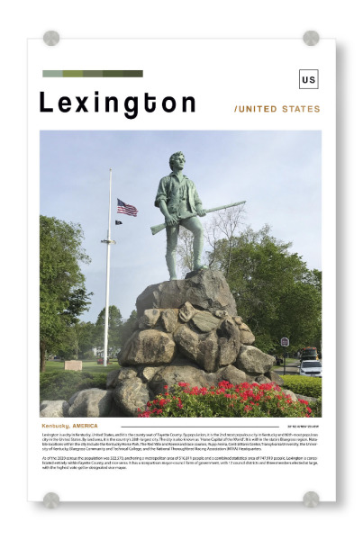 Acrylglasbild "Lexington-Zeitungscover" artboxONE - Städte,Architektur