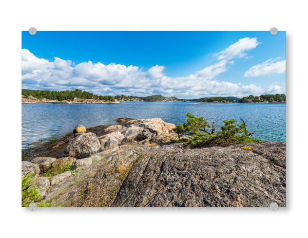 Acrylglasbild "Wolken, Felsen, Meer, Insel" artboxONE - Natur,Reise,Reise / Strand und Meer,Reise / Länder
