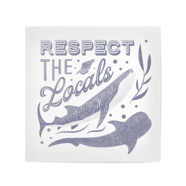 Poster 20x20 cm "Respektieren Sie die Einheimischen" artboxONE - Tiere
