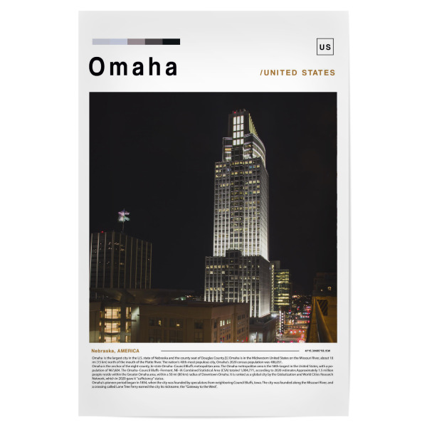 Poster "Omaha-Zeitungscover" artboxONE - Städte,Architektur