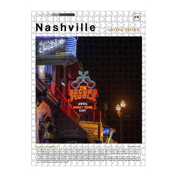 Puzzle Ravensburger "Titelseite der Nashville-Zeitung" artboxONE - Städte,Architektur