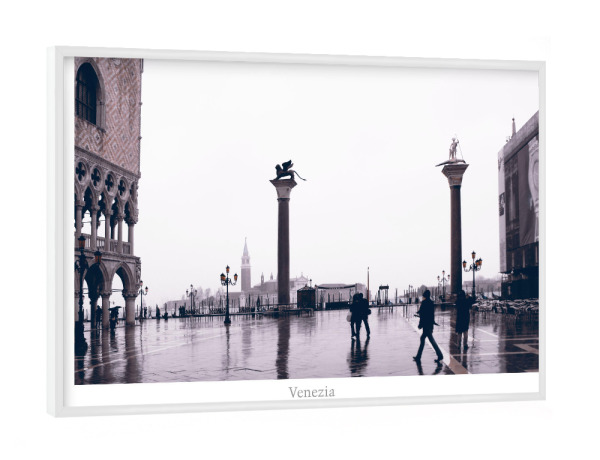 Poster mit weißem Rahmen "Markusplatz, Venedig" artboxONE - Reise,Architektur,Städte / Venedig,Reise / Länder