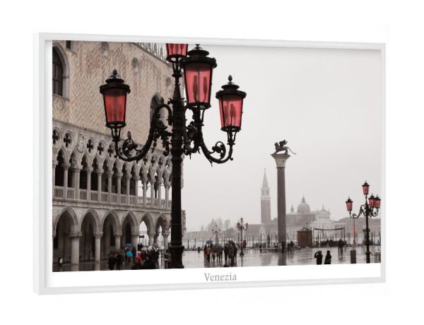 Poster mit weißem Rahmen "Der Markusplatz, Venedig" artboxONE - Reise,Architektur,Städte / Venedig,Reise / Länder