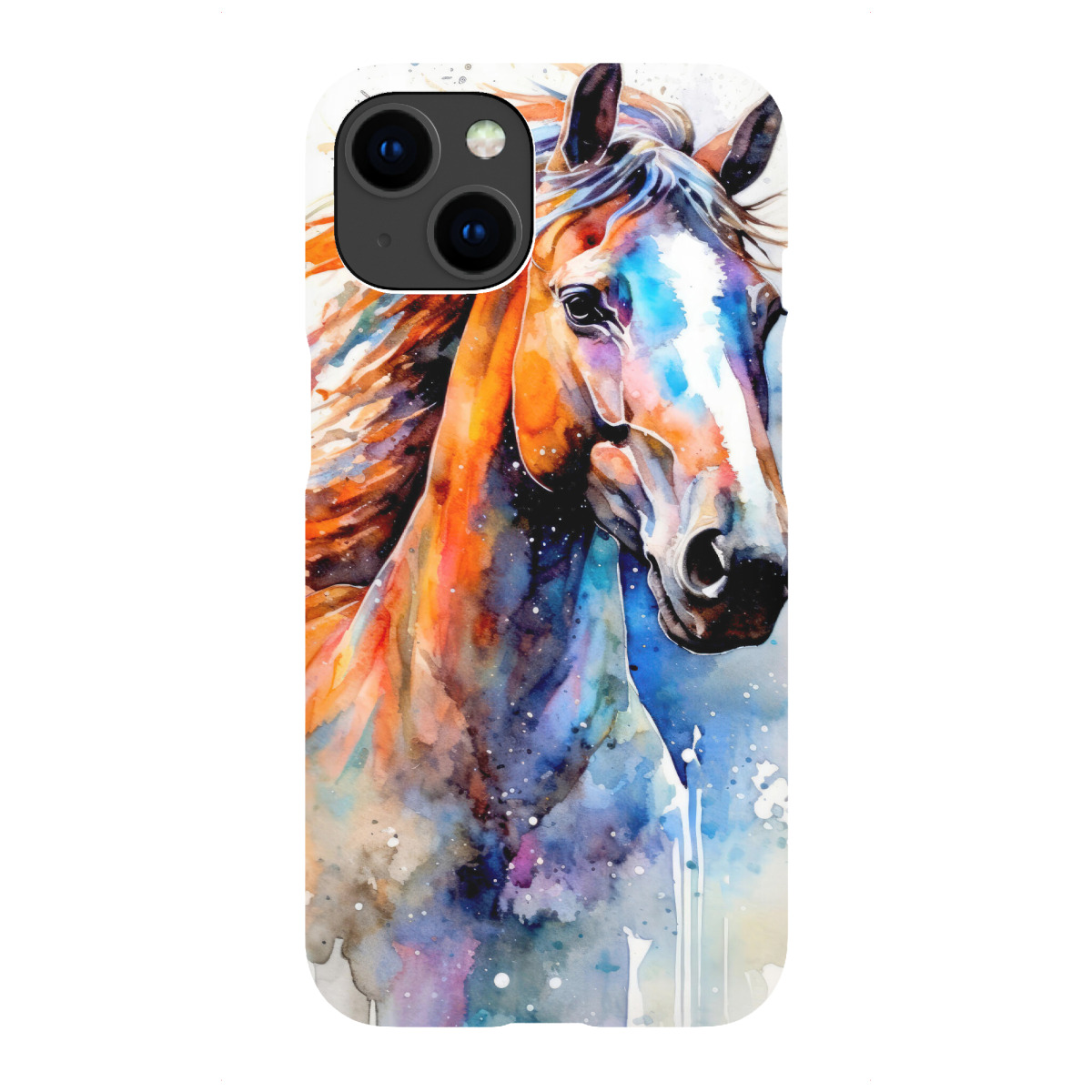 iPhone "Pferd Aquarellkunst L" Premium-Case Handyhülle artboxONE