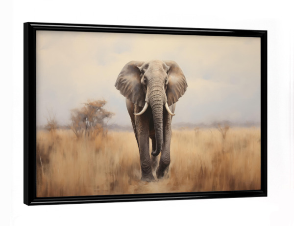 Poster mit schwarzem Rahmen "Bemalter Elefant" artboxONE - Natur,Tiere