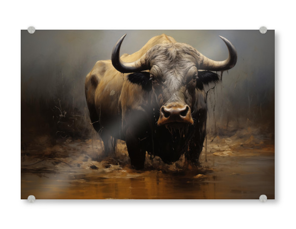 Acrylglasbild "Painting of an African Buffalo" artboxONE - Natur,Tiere