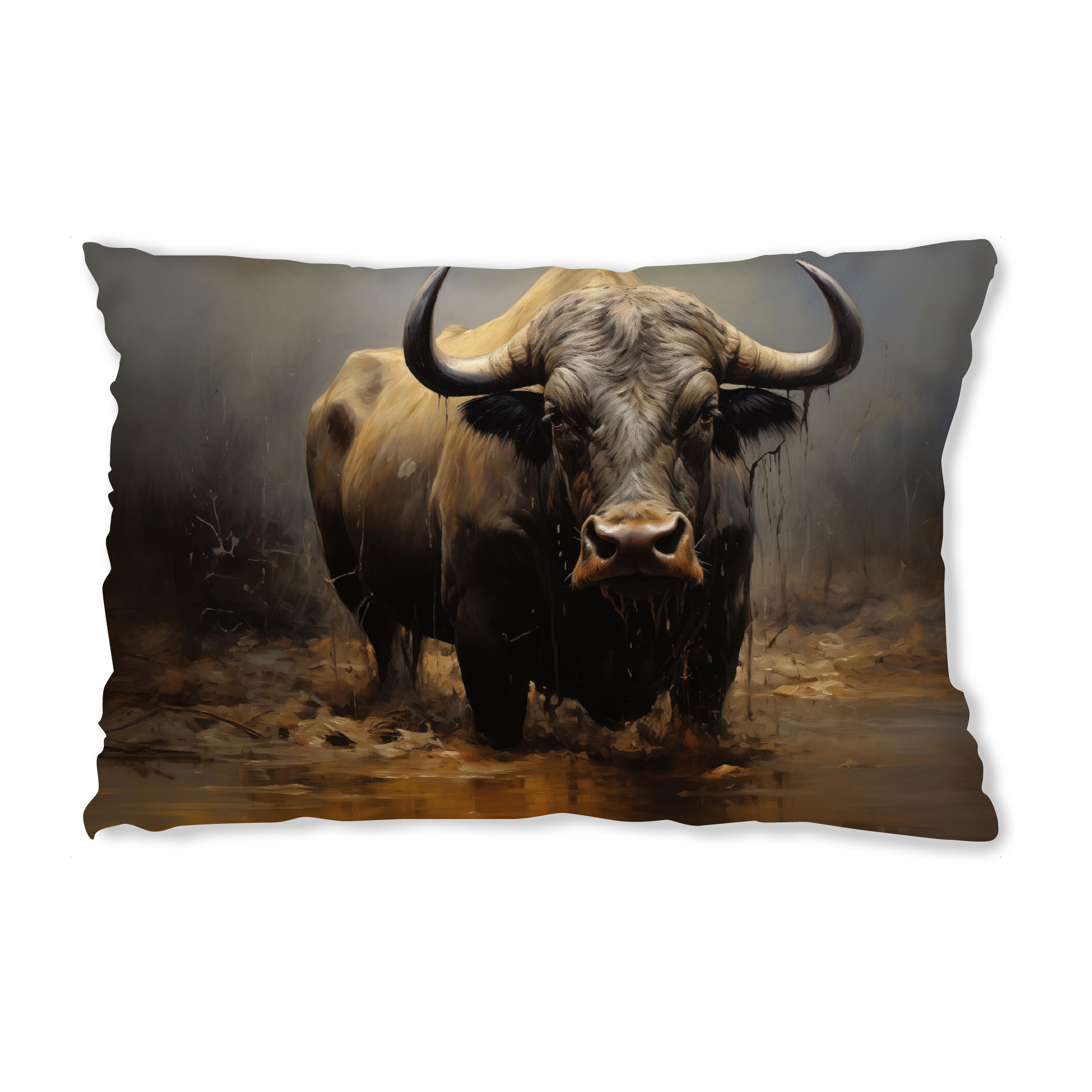 Design-Kissen "Painting of an African Buffalo" artboxONE - Natur,Tiere