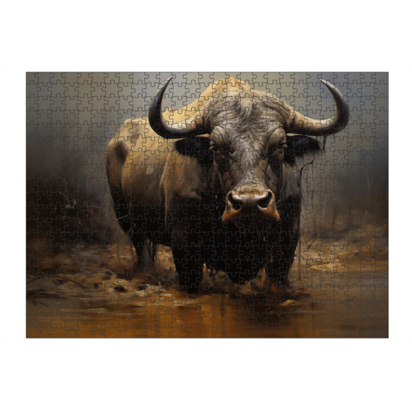 artboxONE Puzzle "Painting of an African Buffalo" artboxONE - Natur,Tiere