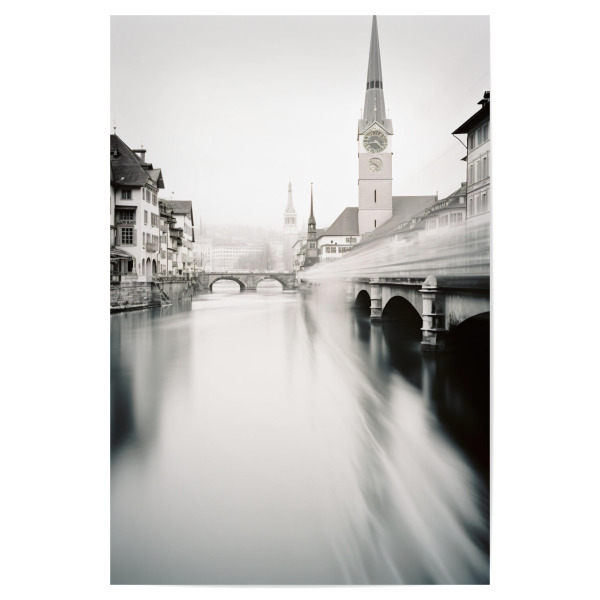 Poster "Stadt Zürich" artboxONE - Schwarzweiß,Architektur,Städte / Zürich