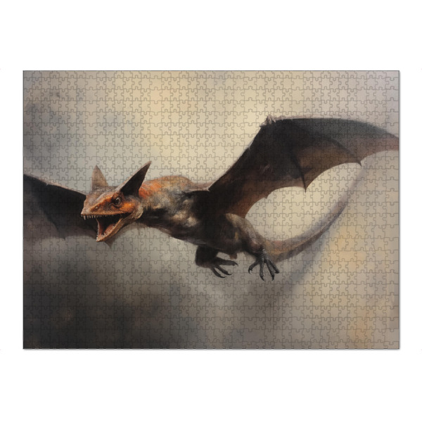 Puzzle Ravensburger "Pterodaktylus" artboxONE - Natur,Tiere - Kunst,Groß,Dino,Dinosaurier,Fliegen,öl,Farbe,Gemälde,Pterodaktylus,Rex - Bild kunst