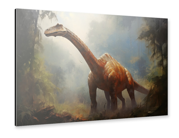 Alu-Dibond "Gemalter Diplodocus" 30x20 cm artboxONE