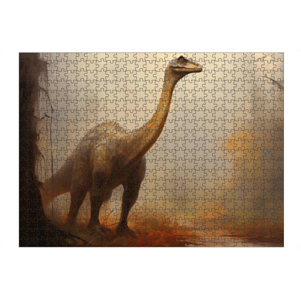 Puzzle Ravensburger "Therizinosaurus" artboxONE - Natur,Tiere - Kunst,Groß,Leinwand,Dino,Dinosaurier,öl,Farbe,Gemälde,Rex,Therizinosaurus