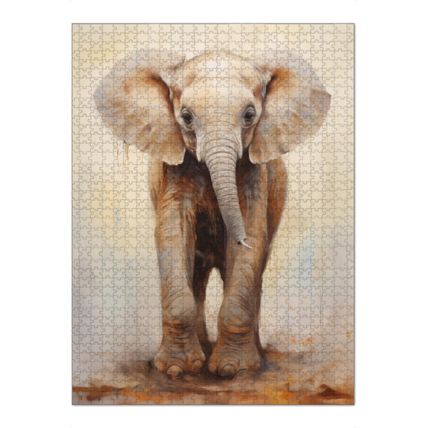Puzzle Ravensburger "Elefantenbaby-Malerei" artboxONE - Natur,Tiere
