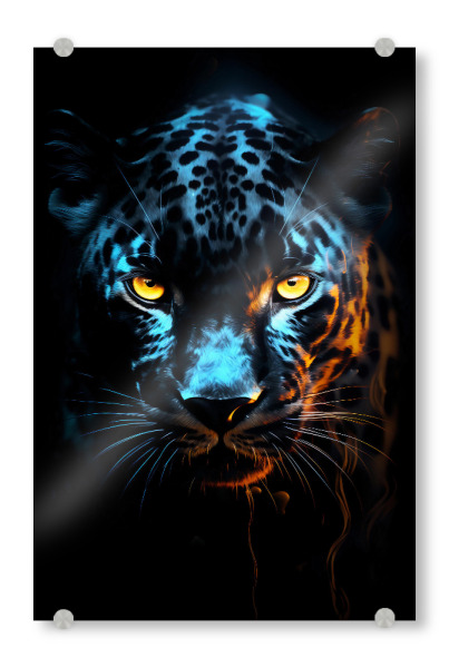 Acrylglasbild "Leopard Fantasy (matart)" artboxONE - Tiere,Abstrakt - Leopard,Tier,Tiere,Katze,Katzen,Natur,Wild,Tierwelt,Abstrakt,Fantasie