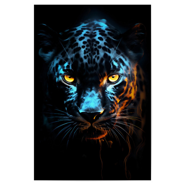 Poster 30x20 cm "Leopard Fantasy (matart)" artboxONE - Tiere,Abstrakt - Leopard,Tier,Tiere,Katze,Katzen,Natur,Wild,Tierwelt,Abstrakt,Fantasie
