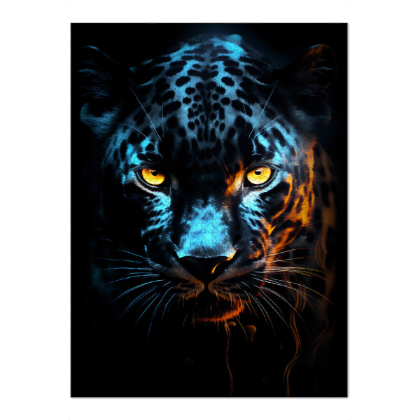 Puzzle Ravensburger "Leopard Fantasy (matart)" artboxONE - Tiere,Abstrakt - Leopard,Tier,Tiere,Katze,Katzen,Natur,Wild,Tierwelt,Abstrakt,Fantasie