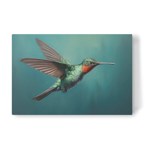 Leinwandbild "Bemalter Kolibri" artboxONE - Natur,Tiere - Tier,Kunst,Vogel,Kolibri,Impressionistisch,Natur,öl,Farbe,Gemälde
