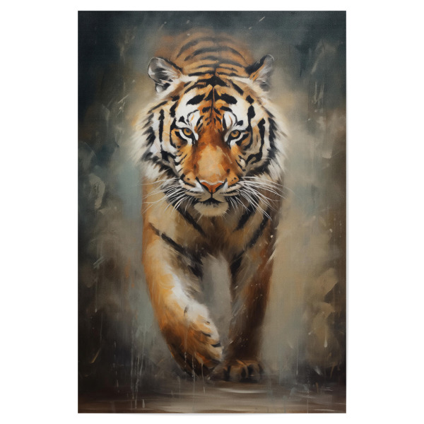 Poster 30x20 cm "Sibirischer Tiger-Gemälde" artboxONE - Natur,Tiere