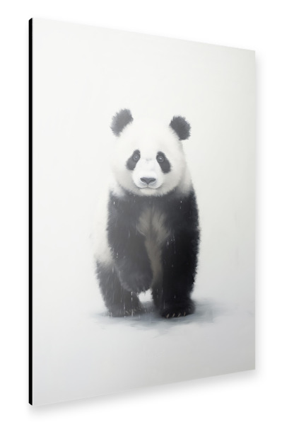 Alu-Dibond "Panda auf Weiß" 30x20 cm artboxONE