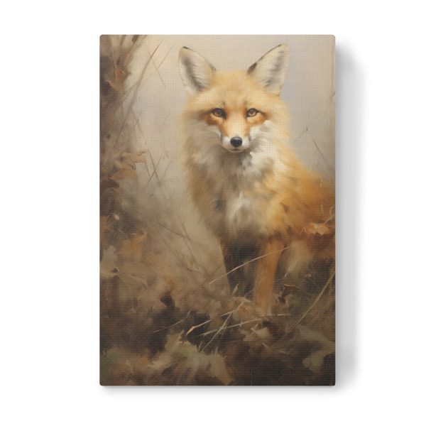 Leinwandbild "Ölgemälde eines Rotfuchses" artboxONE - Natur,Tiere - Tier,Kunst,Leinwand,Wald,Fuchs,Impressionistisch,Natur,öl,Gemälde,Rot,Tierwelt