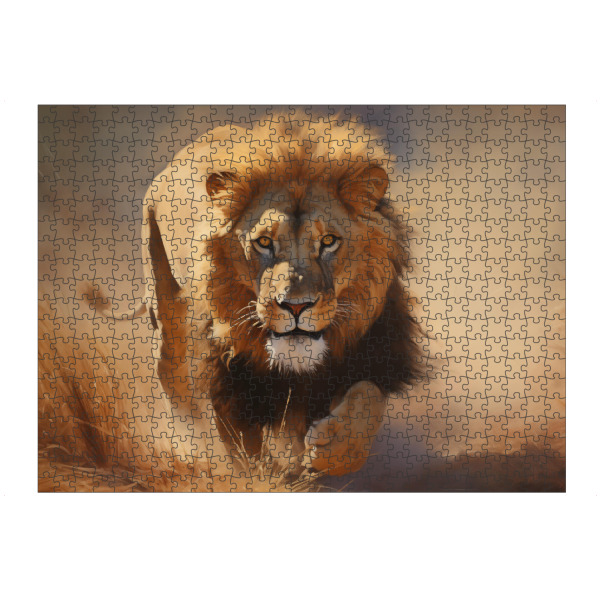 Puzzle Ravensburger "Löwe nähert sich" artboxONE - Natur,Tiere