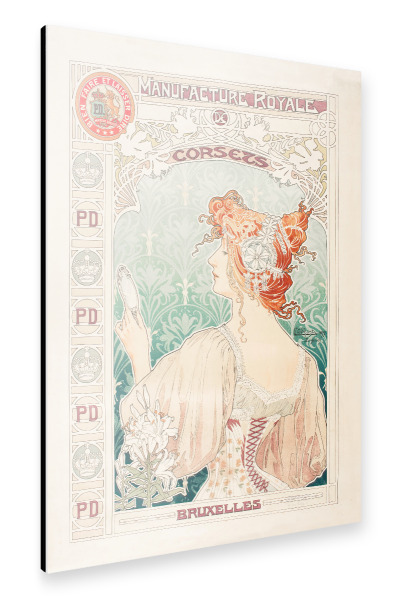 Alu-Dibond "Mucha - Royale de Corsets" 30x20 cm artboxONE