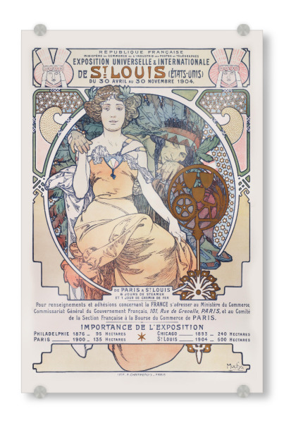 Acrylglasbild "Mucha - Exposition St. Louis" artboxONE - Floral,Menschen,Fashion