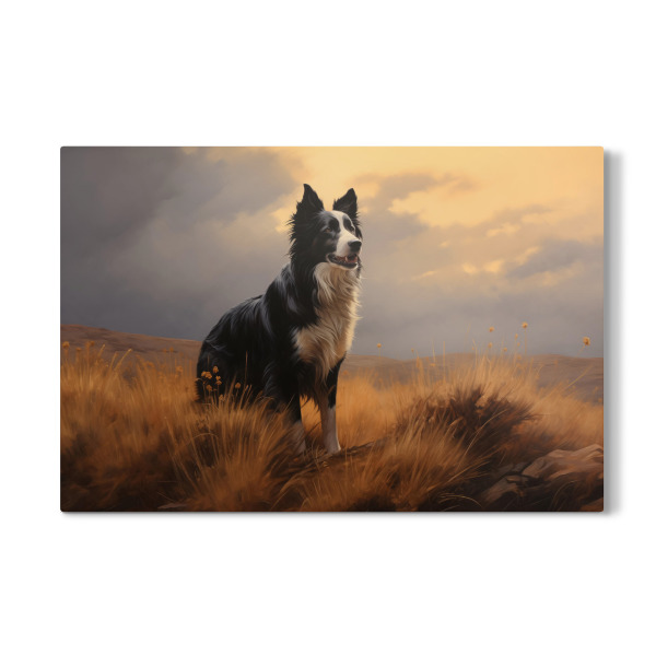 Galerie-Print "Border Collie bei Sonnenuntergang" 30x20 cm artboxONE