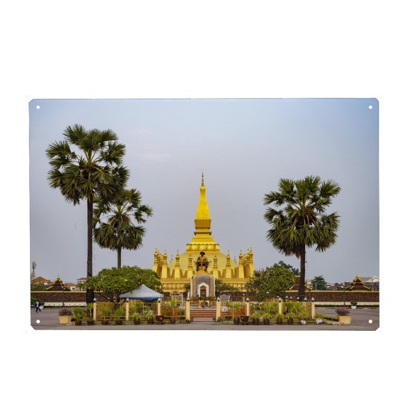 Holzbild "Pha That Luang in Vientiane, Laos" artboxONE - Architektur,Reise / Asien - Vientiane,Laos,Asien,Pha that luang,Tempel,Stupa
