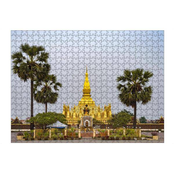 Puzzle Ravensburger "Pha That Luang in Vientiane, Laos" artboxONE - Architektur,Reise / Asien - Vientiane,Laos,Asien,Pha that luang,Tempel,Stupa