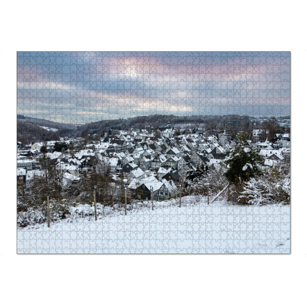 Puzzle Ravensburger "Winterlandschaft von Freudenberg" artboxONE - Architektur