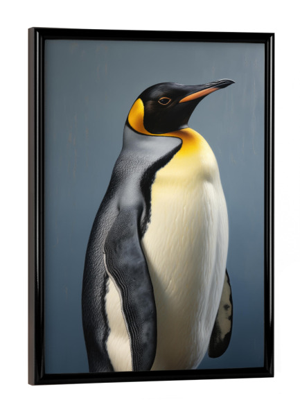 Poster mit schwarzem Rahmen "Kaiserpinguin-Porträt" artboxONE - Natur,Tiere
