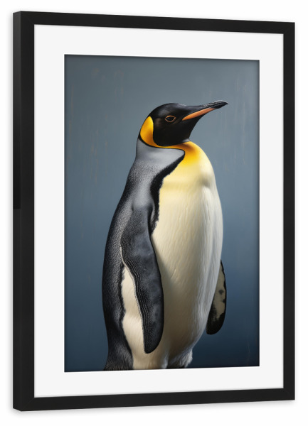 Poster mit Rahmen schwarz "Kaiserpinguin-Porträt" artboxONE - Natur,Tiere