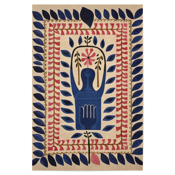 Poster 30x20 cm "Kahlo Mosaik Rose" artboxONE - Abstrakt - Rose,Rosa,Fridakhalo,Frida,Abstrakt,Abstrakt