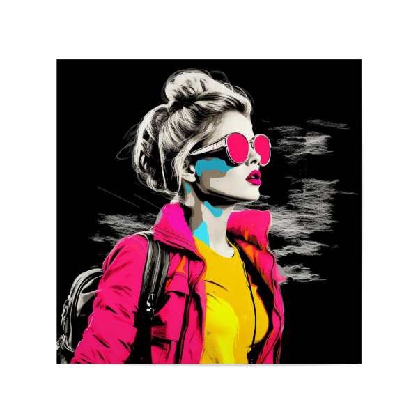 Poster 20x20 cm "MODE FRAU POP ART MÄDCHEN" artboxONE - Fashion,Buchstaben / F,Für Mama - Mode,Frau,Popart,Poptonicart,Kunst,Künstlerisch