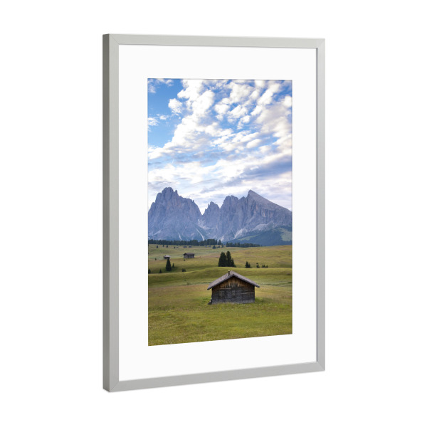 Poster mit Rahmen Silber "Berghütte" artboxONE - Natur,Reise,Reise / Länder - Berge,Zuflucht