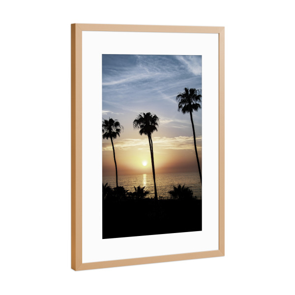 Poster mit Rahmen Kupfer "Sonnenuntergang in San Diego" artboxONE - Natur,Reise,Reise / Strand und Meer,Städte / Weitere