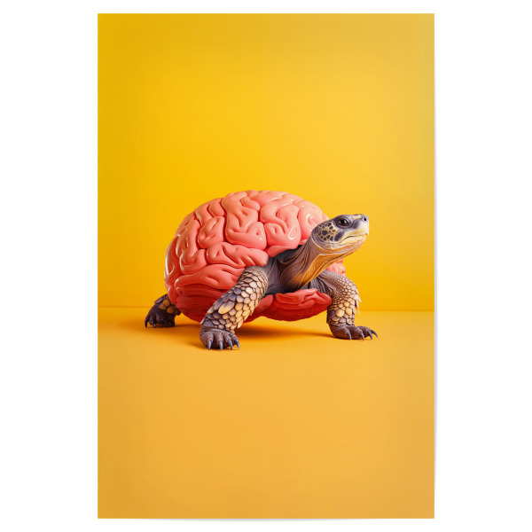 Poster 30x20 cm "Langsames Gehirn" artboxONE - Natur,Tiere,Lustig