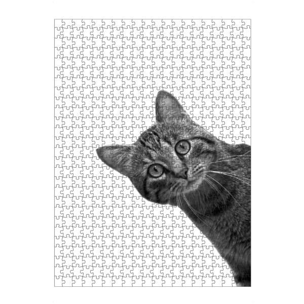 Puzzle Ravensburger "Meme Katze" artboxONE - Tiere,Schwarzweiß - Katze,Lustige katze,Ich liebe katze,Kätzchen,Kätzchen,Tier,Tiere,Haustier