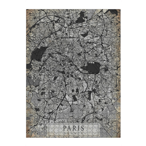 Puzzle Ravensburger "Vintage Map von Paris" artboxONE - Städte / Paris,Kartografie