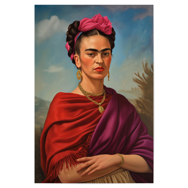 Poster "Kahlo's Kunstwelt" artboxONE - Floral,Abstrakt,Menschen