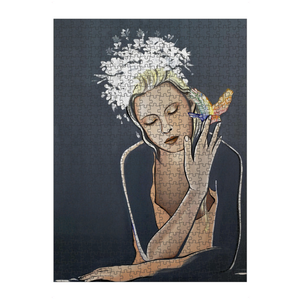 Puzzle Ravensburger "Naturverbindung" artboxONE - Natur,Floral,Menschen - Verbindung mit der natur,Natur,Malerei,Frau,Positivität